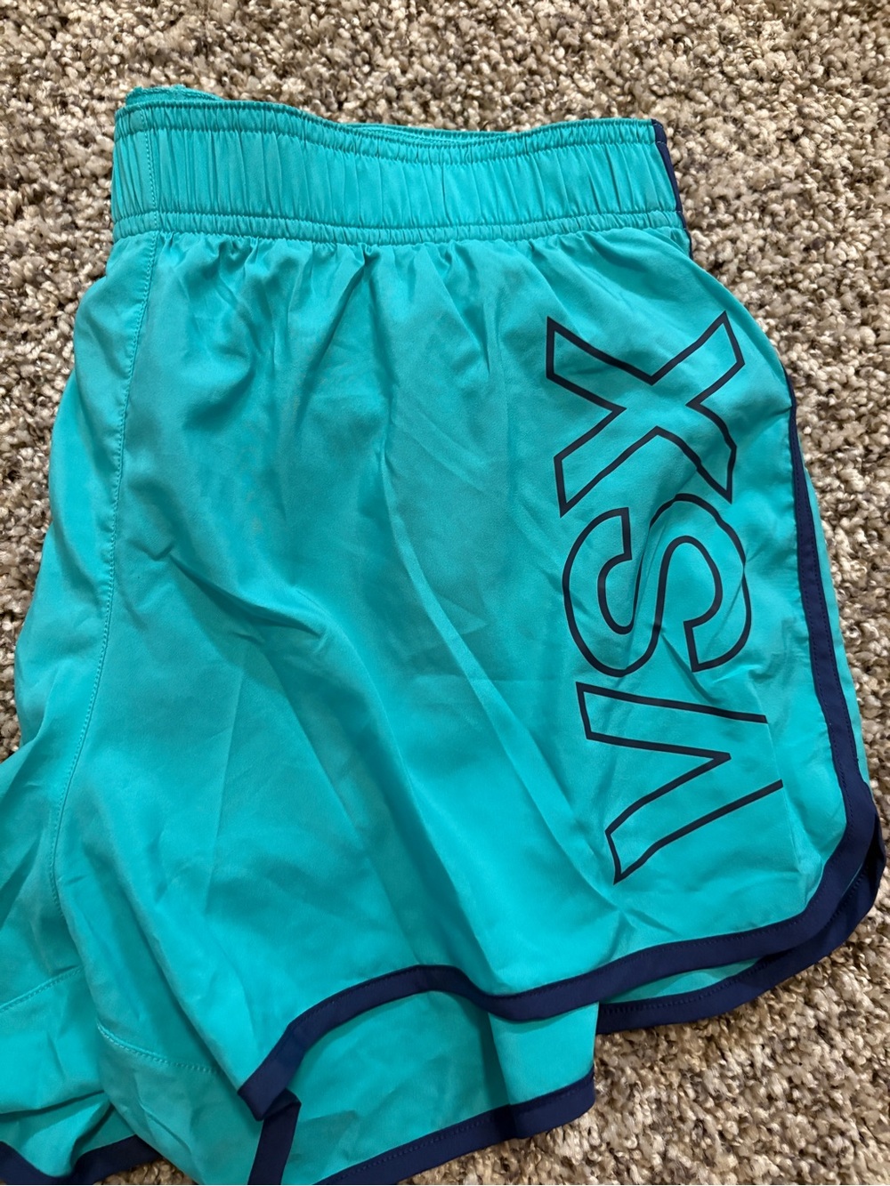 Teal Women's Athletic Shorts with Side Logo